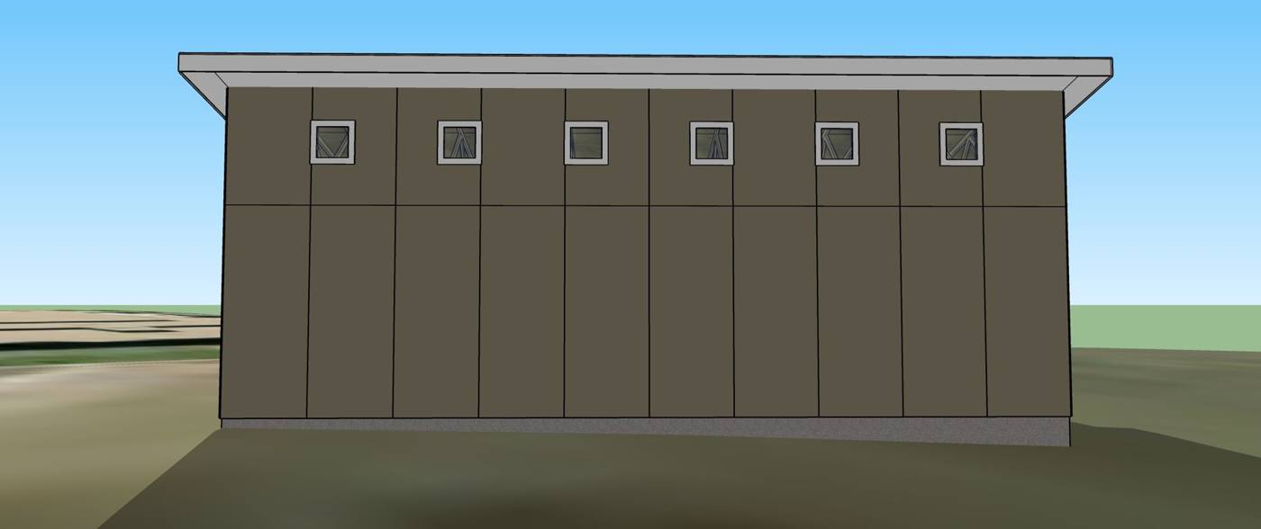 Model, clerestory elevation