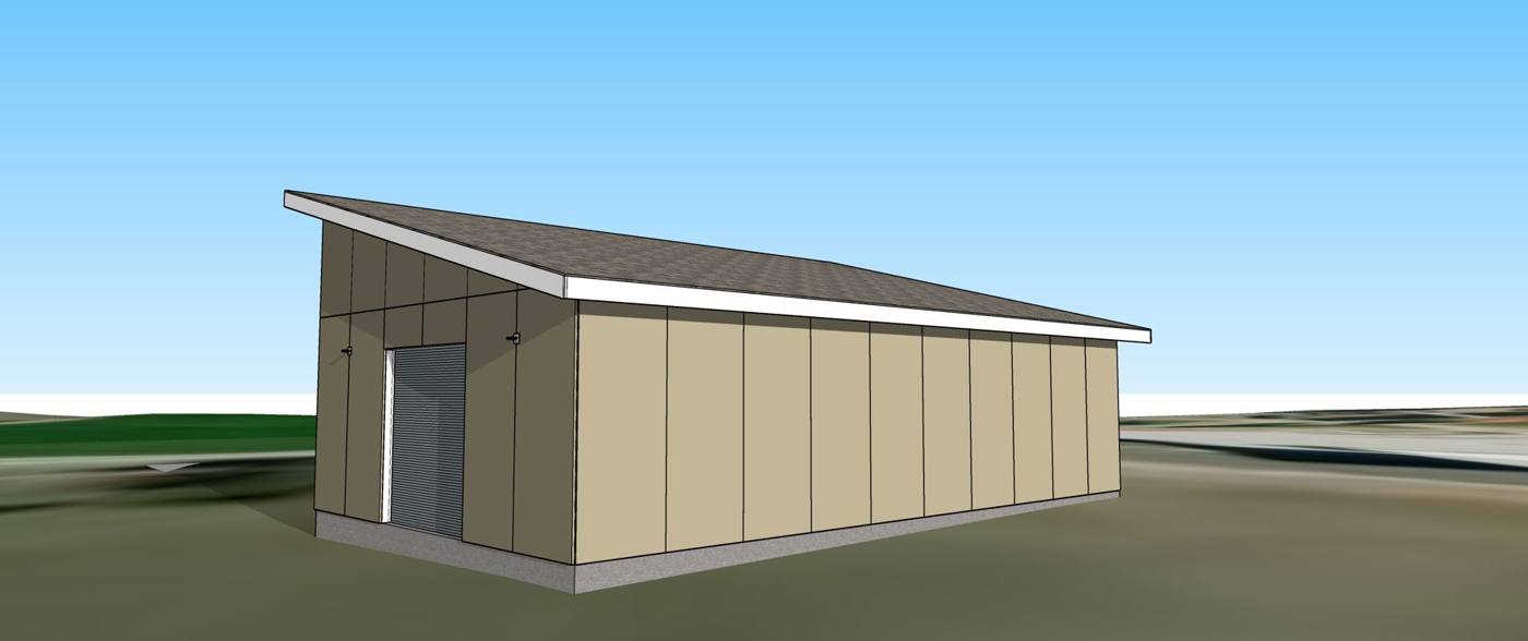 Model, side elevation