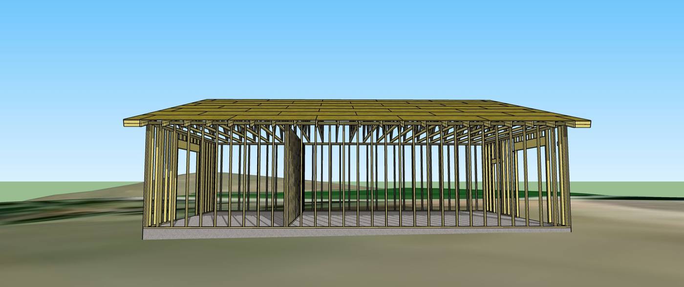 Framing model, roof