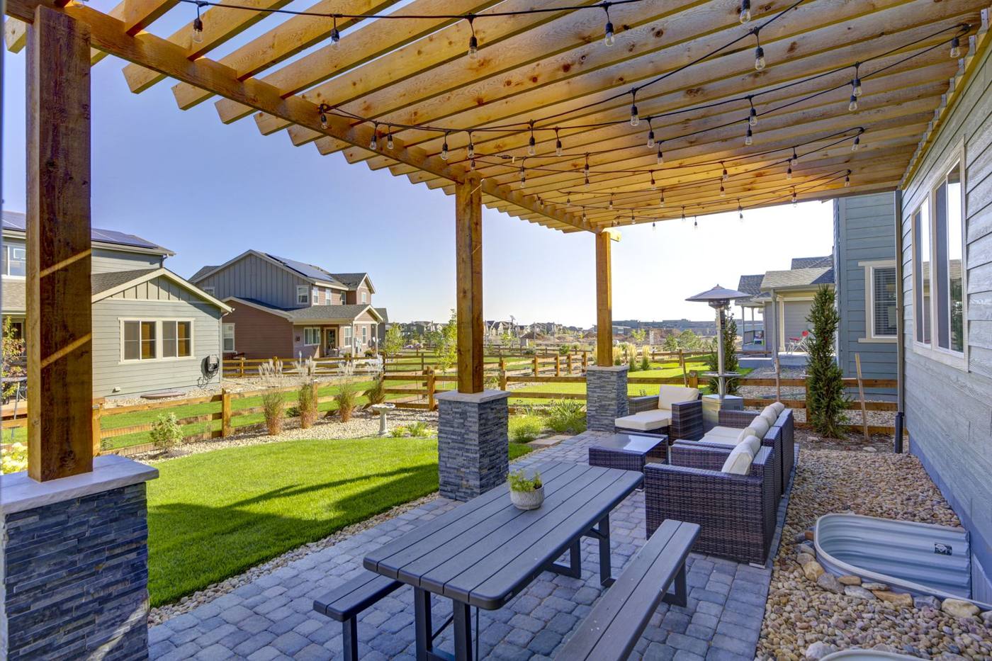 Cedar pergola