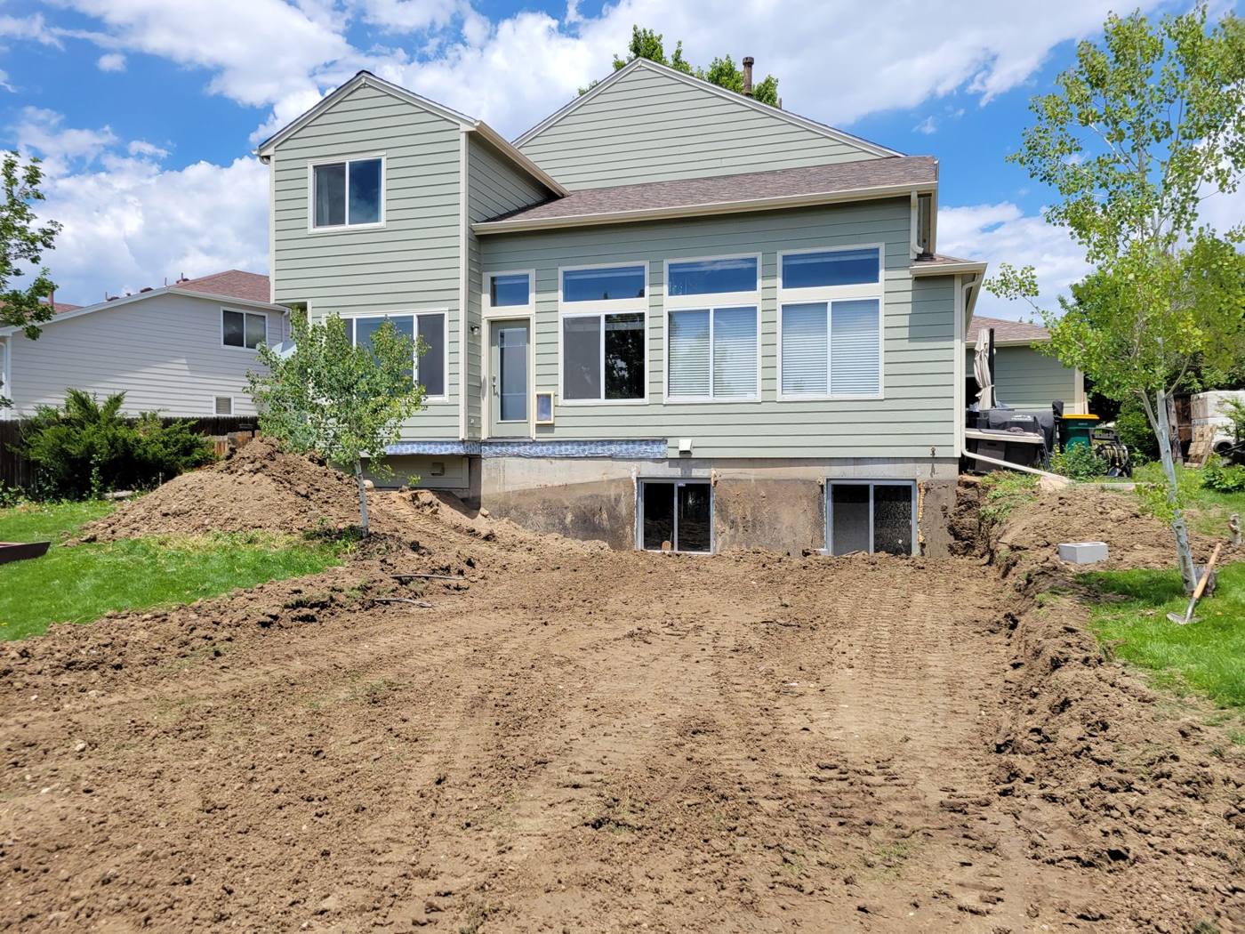 Excavation for the new deck