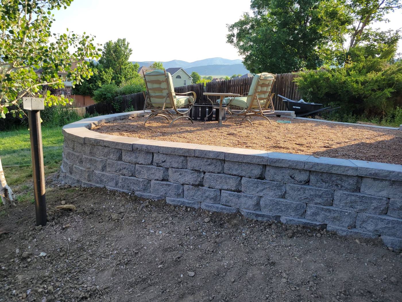 New retaining wall