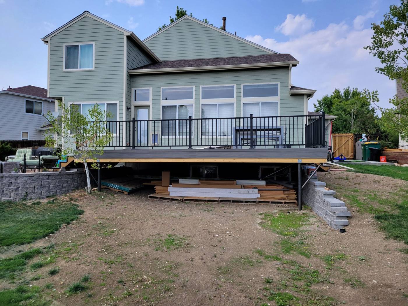 Deck framed