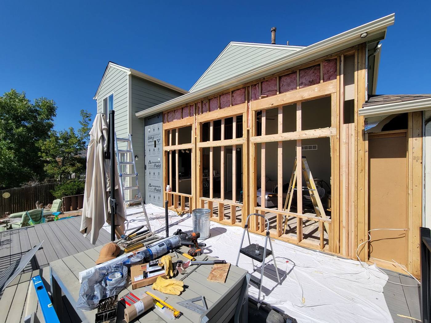 New wall framing