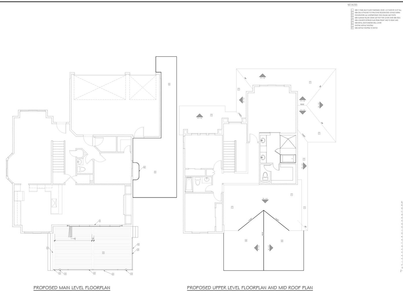 Proposed floor and roof plans
