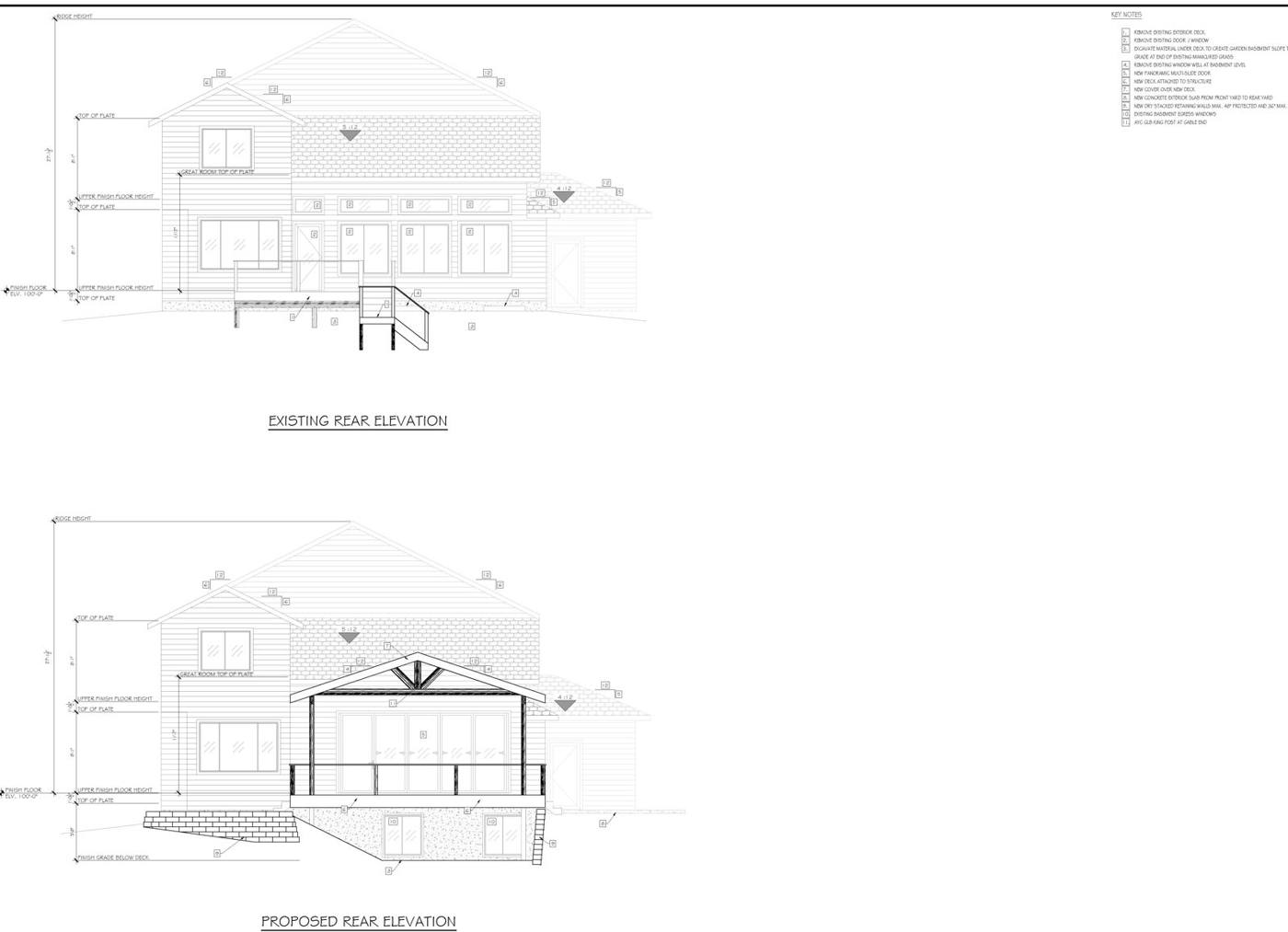 Proposed elevations