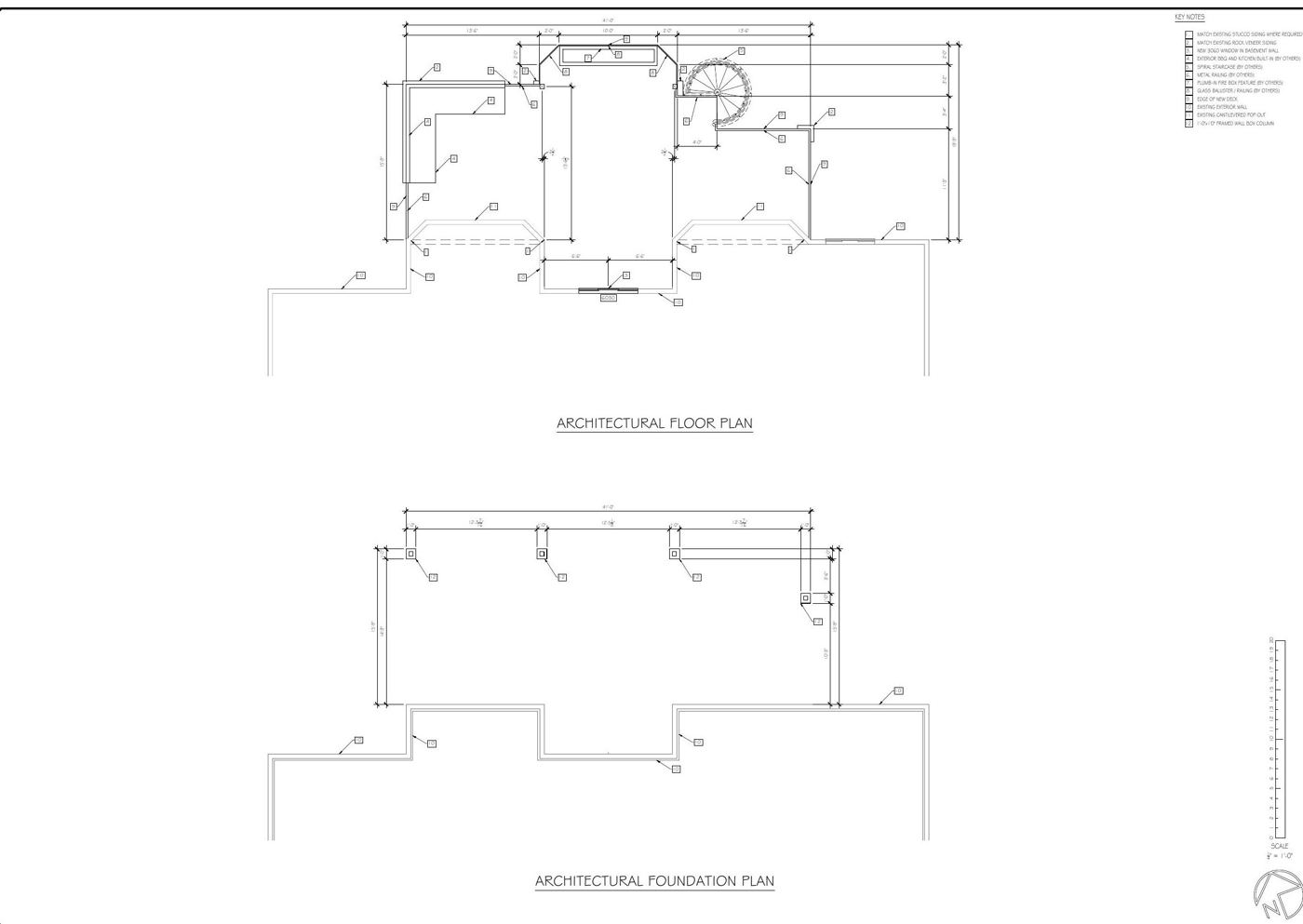 Floor and foundation plans