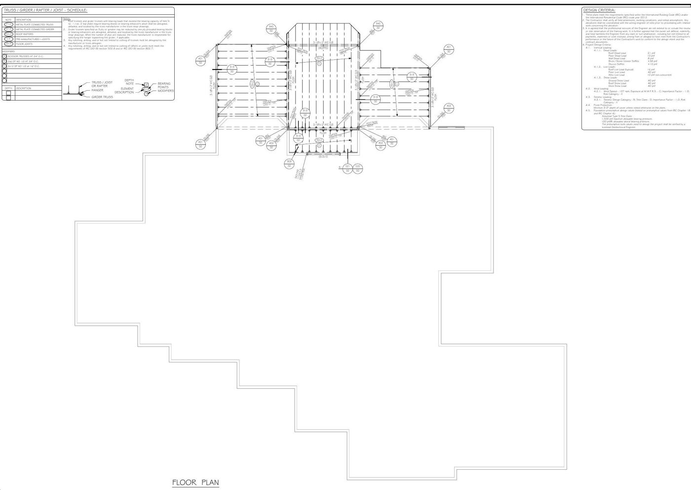 Structural floor framing plan