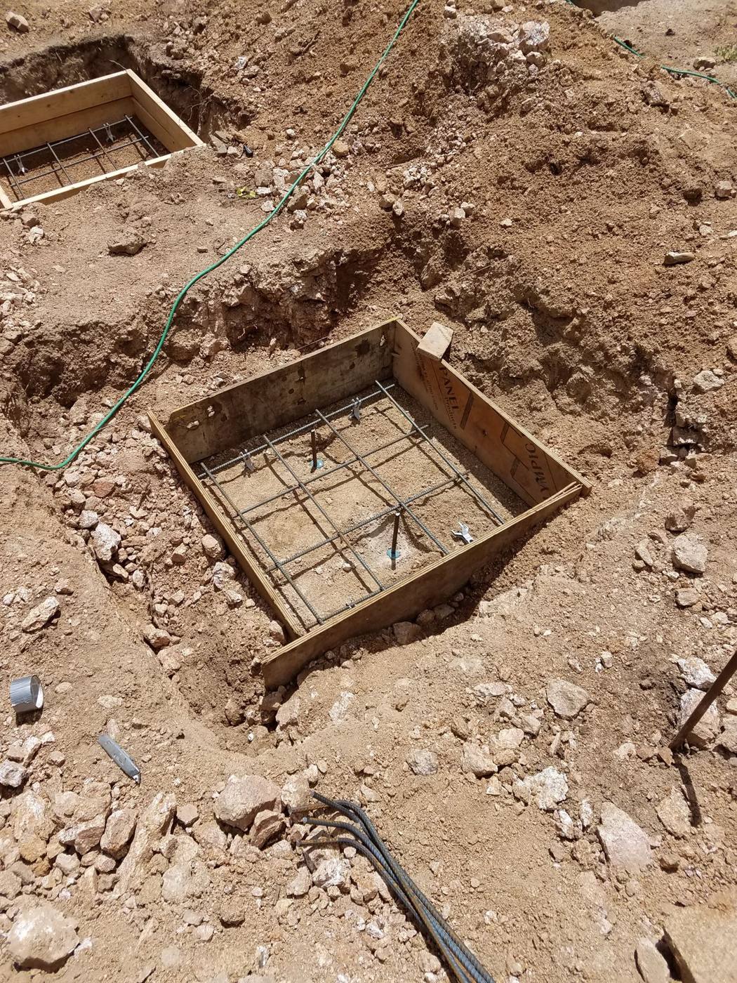 Pier footing reinforcing