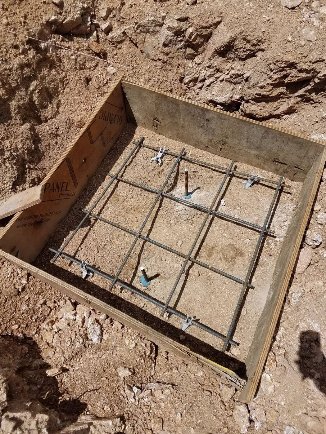 Pier footing reinforcing