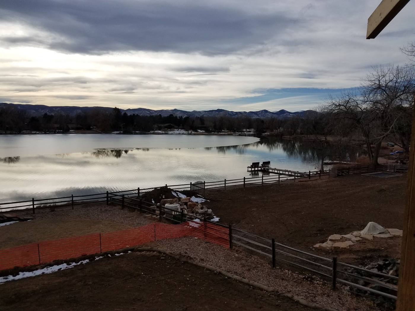 Floor framing over the lake view