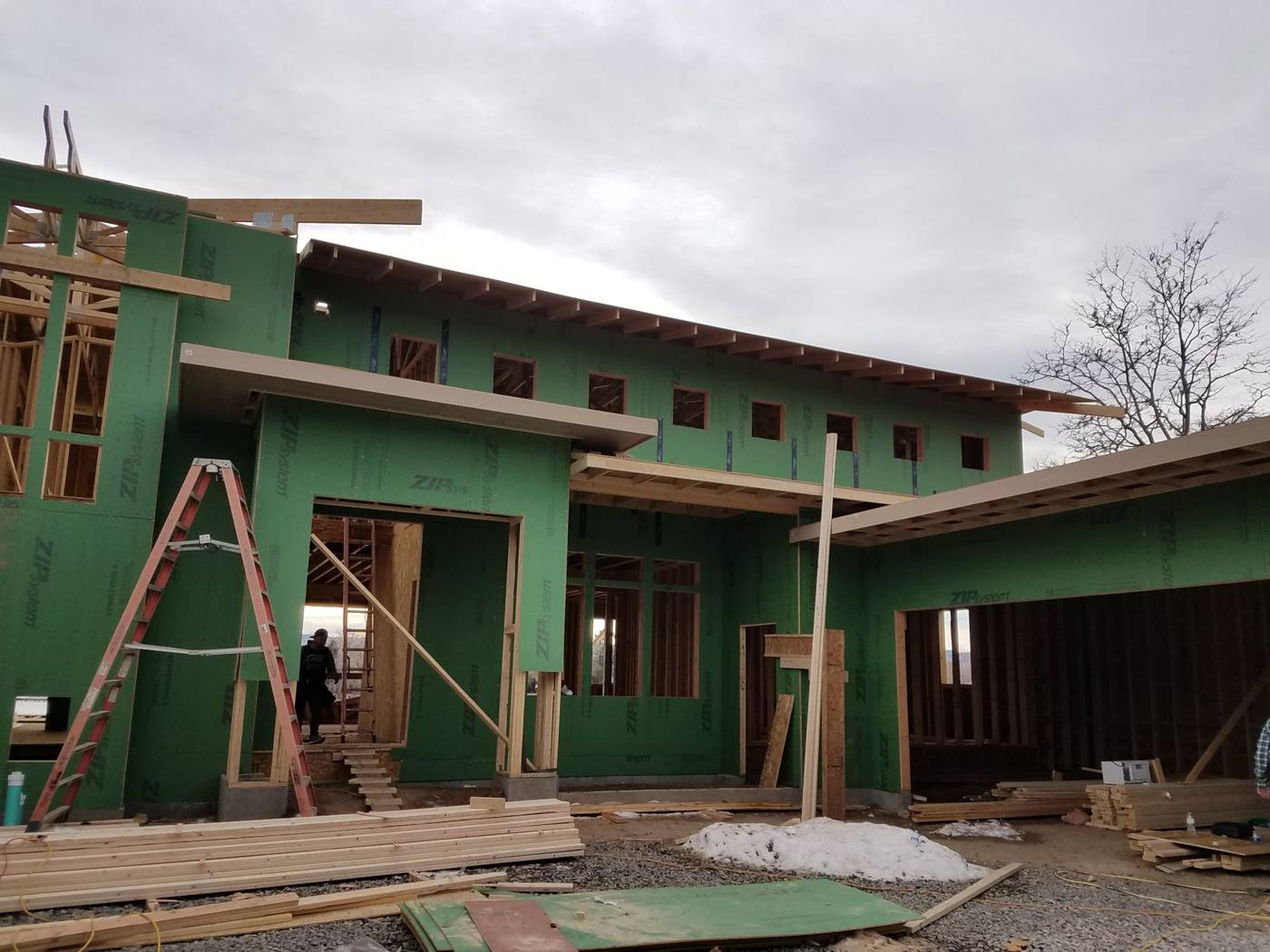 Two-story framing