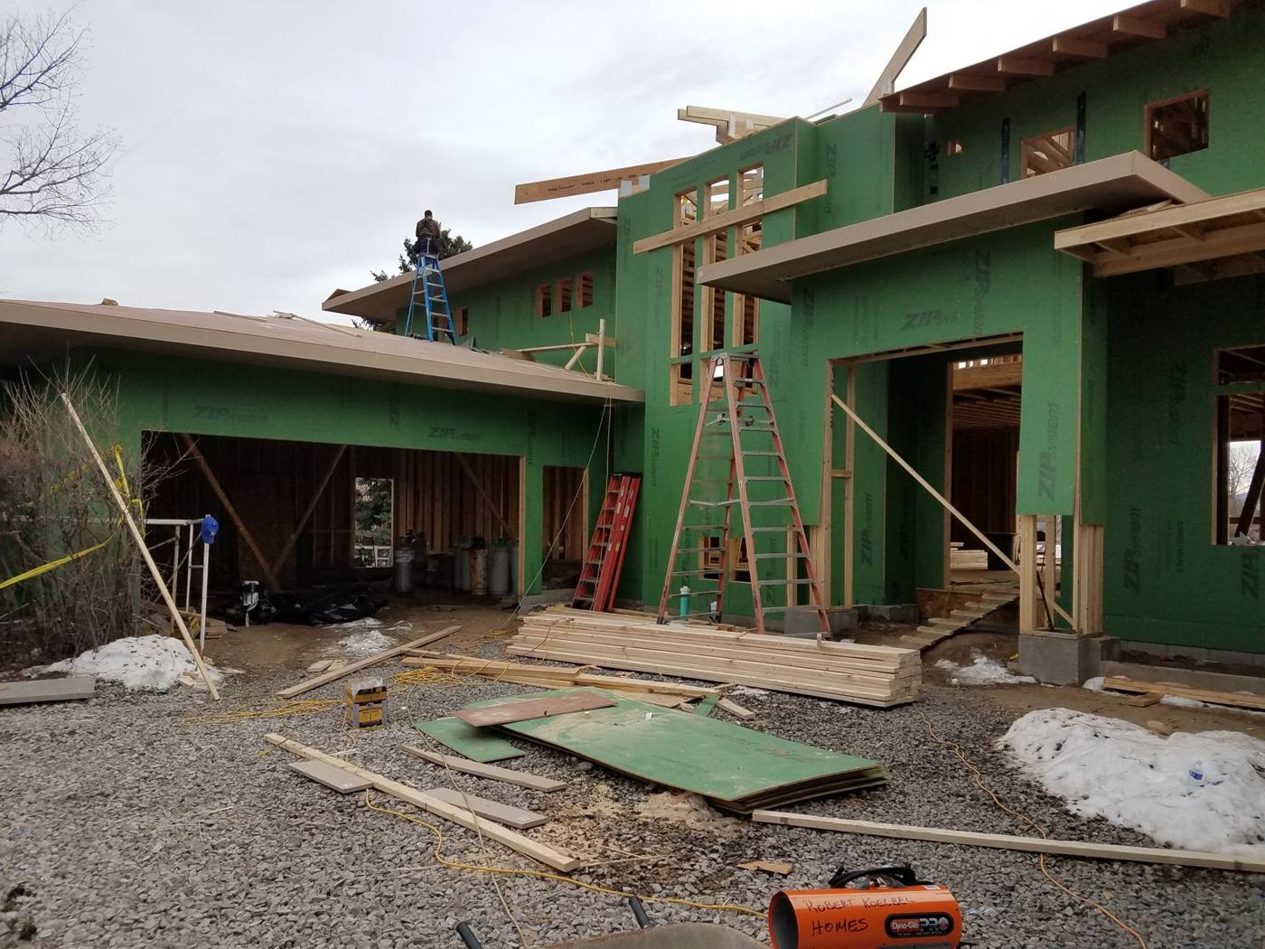 Two-story framing