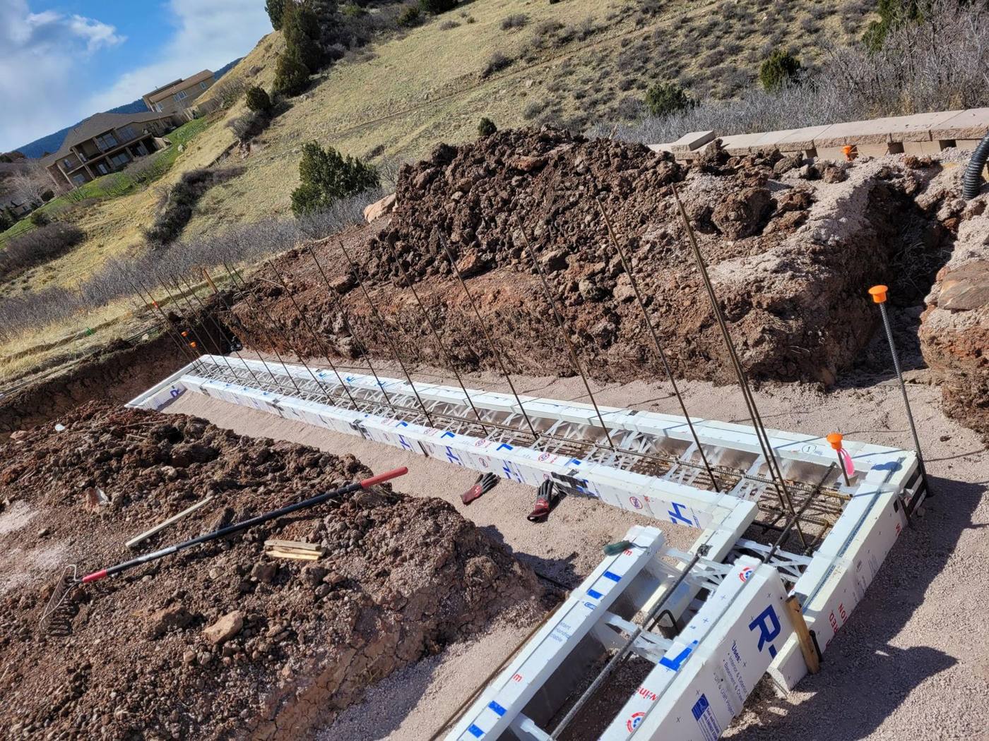 Insulated concrete form foundation