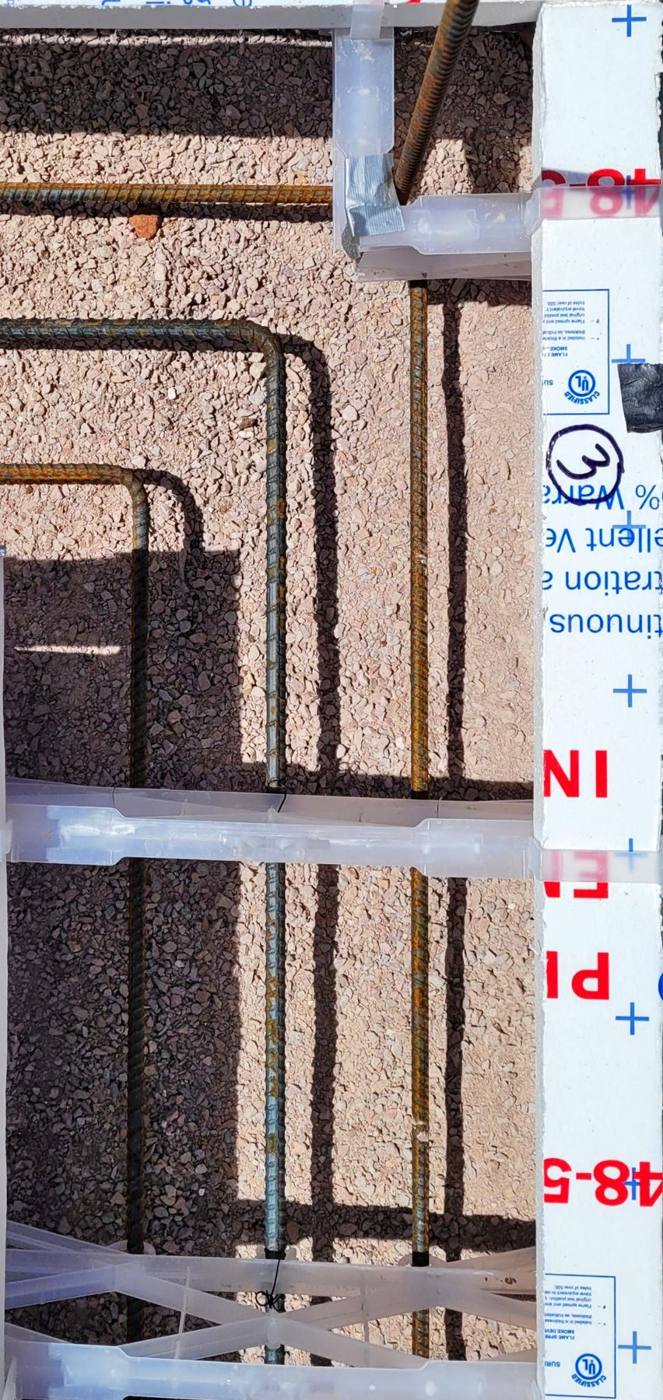 ICF forms and reinforcing