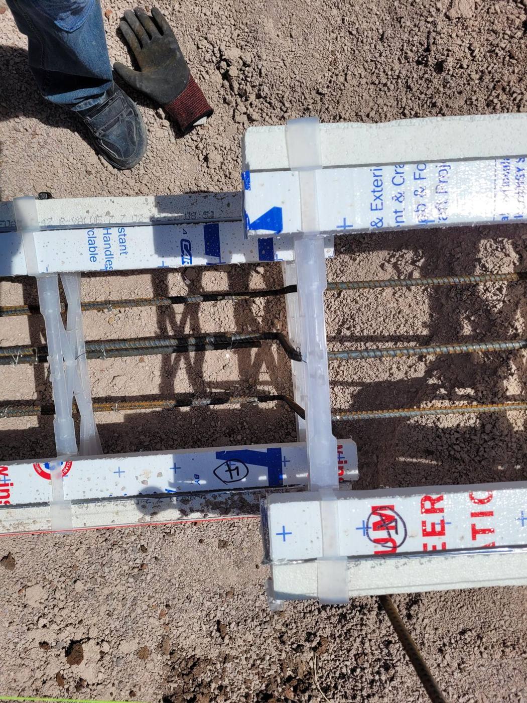 ICF forms and reinforcing