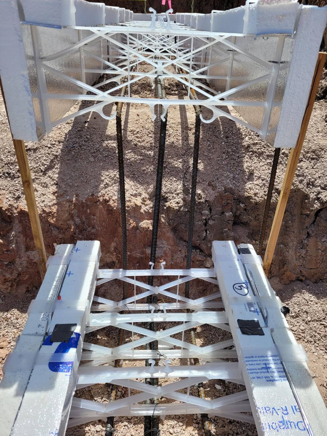 ICF forms and reinforcing