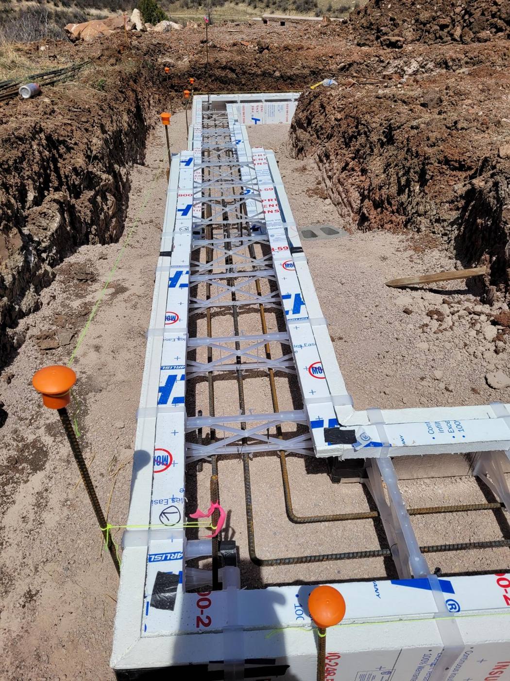 ICF forms and reinforcing