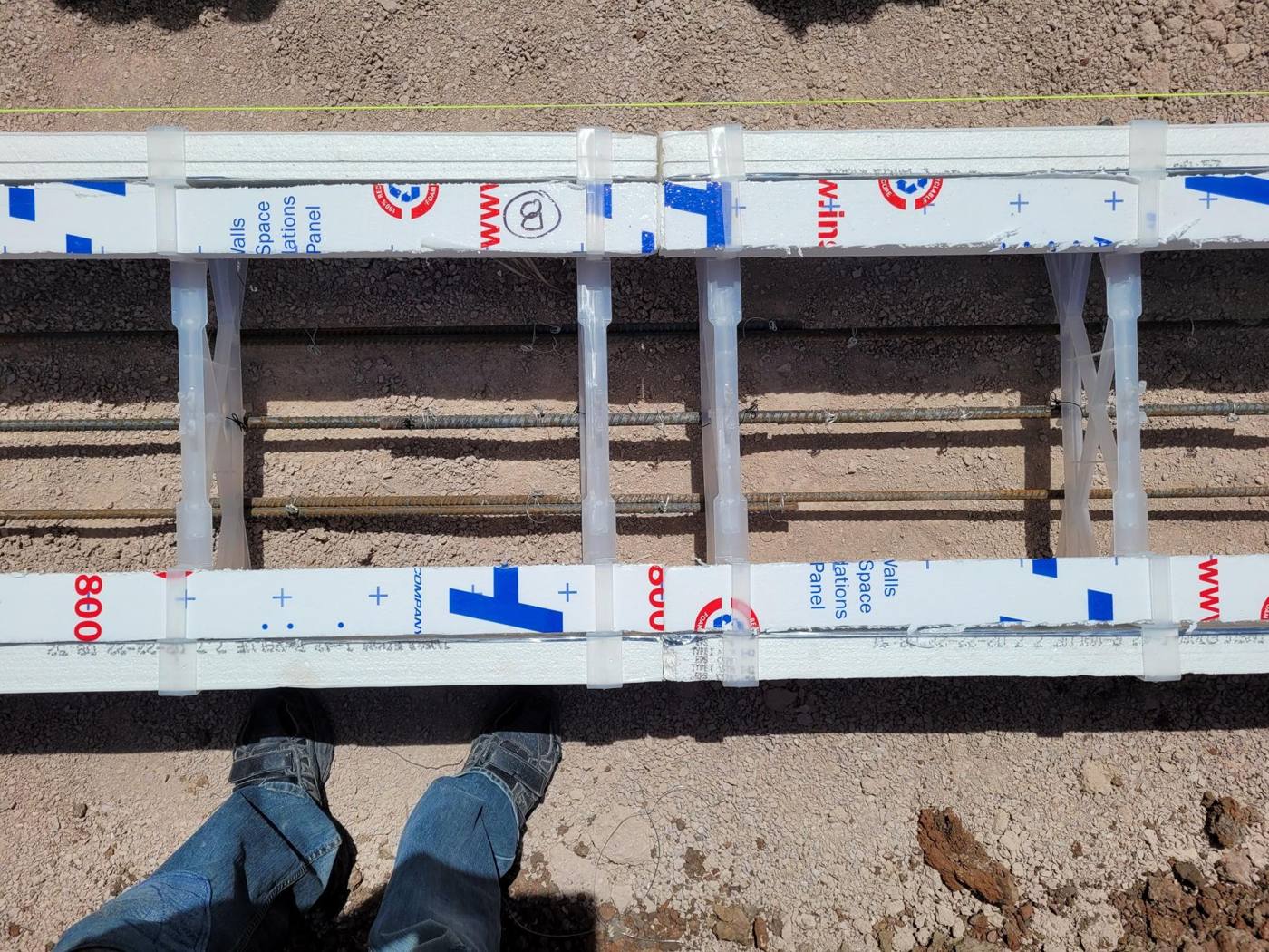 ICF forms and reinforcing