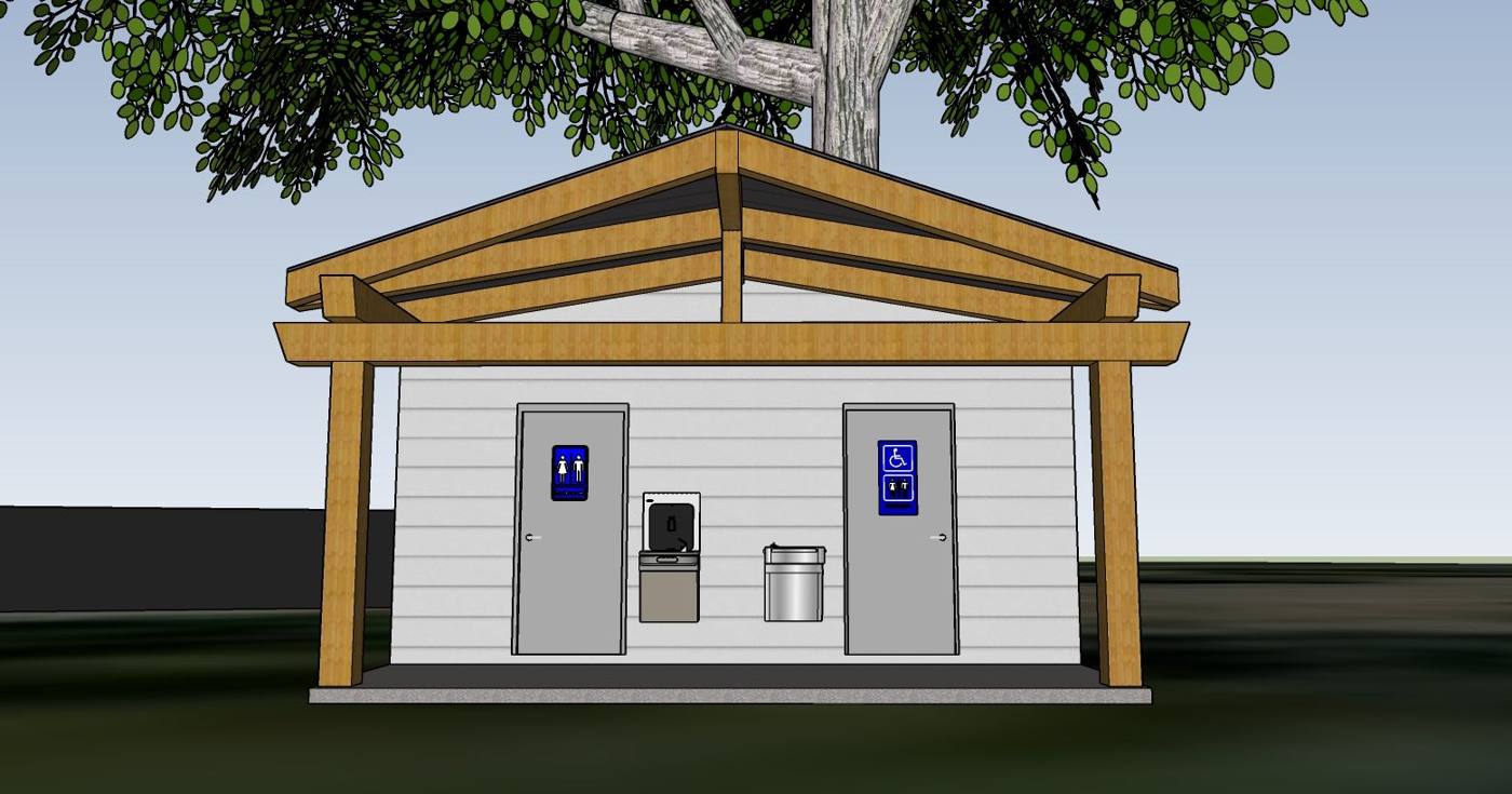 Marina restroom building