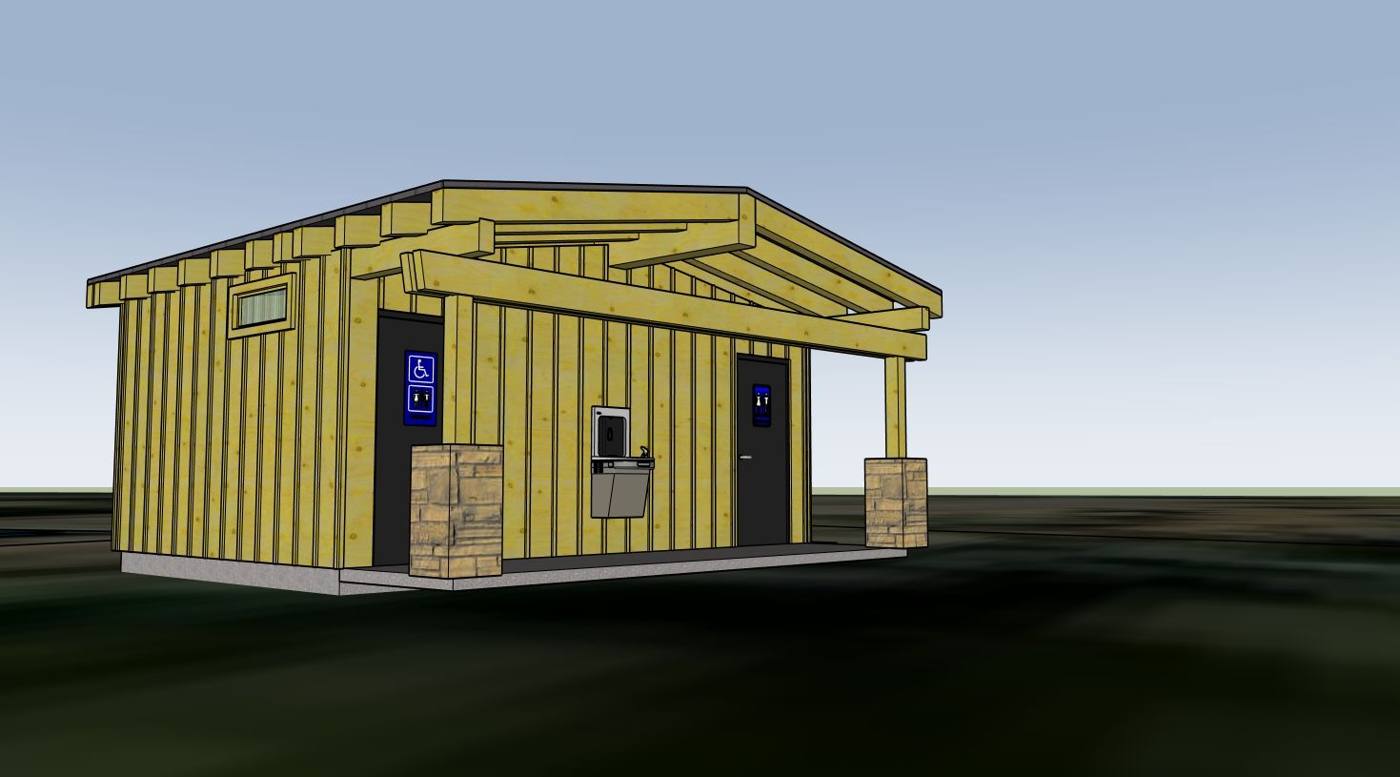 Option with stone bases, side