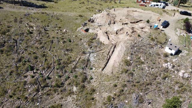 Drone view of the graded site