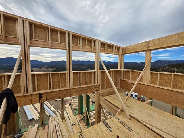 Upper floor framing with the view