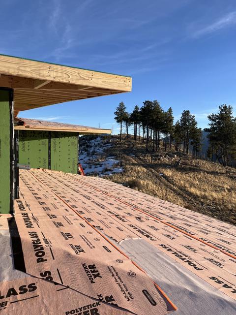 Roof underlayment at the overhang