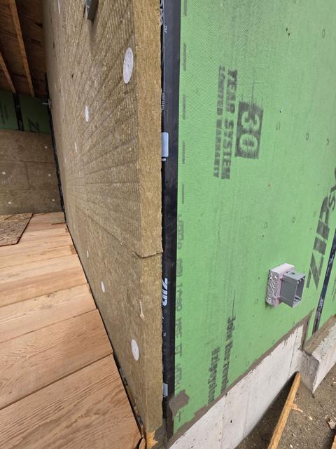 Exterior mineral wool insulation