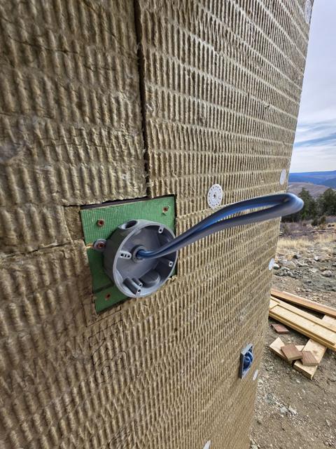 Exterior insulation at a penetration