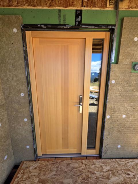 Wood front door