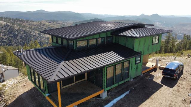 Drone view, roof complete