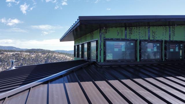 Roof and window band with the peaks