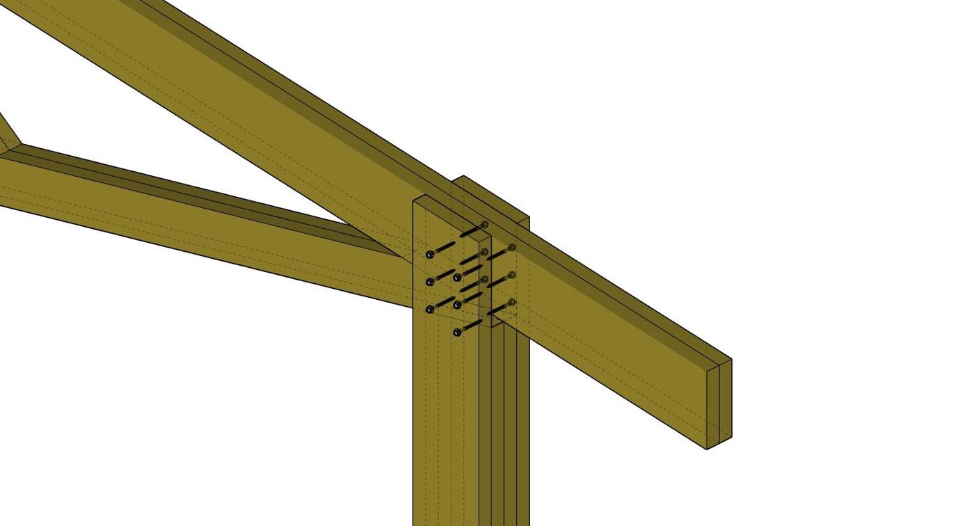 Rafter at the ridge