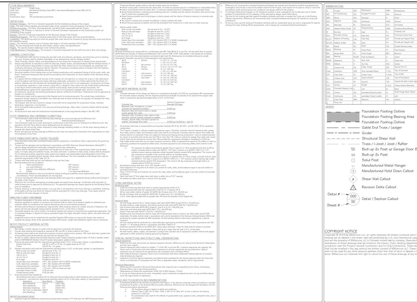 General notes