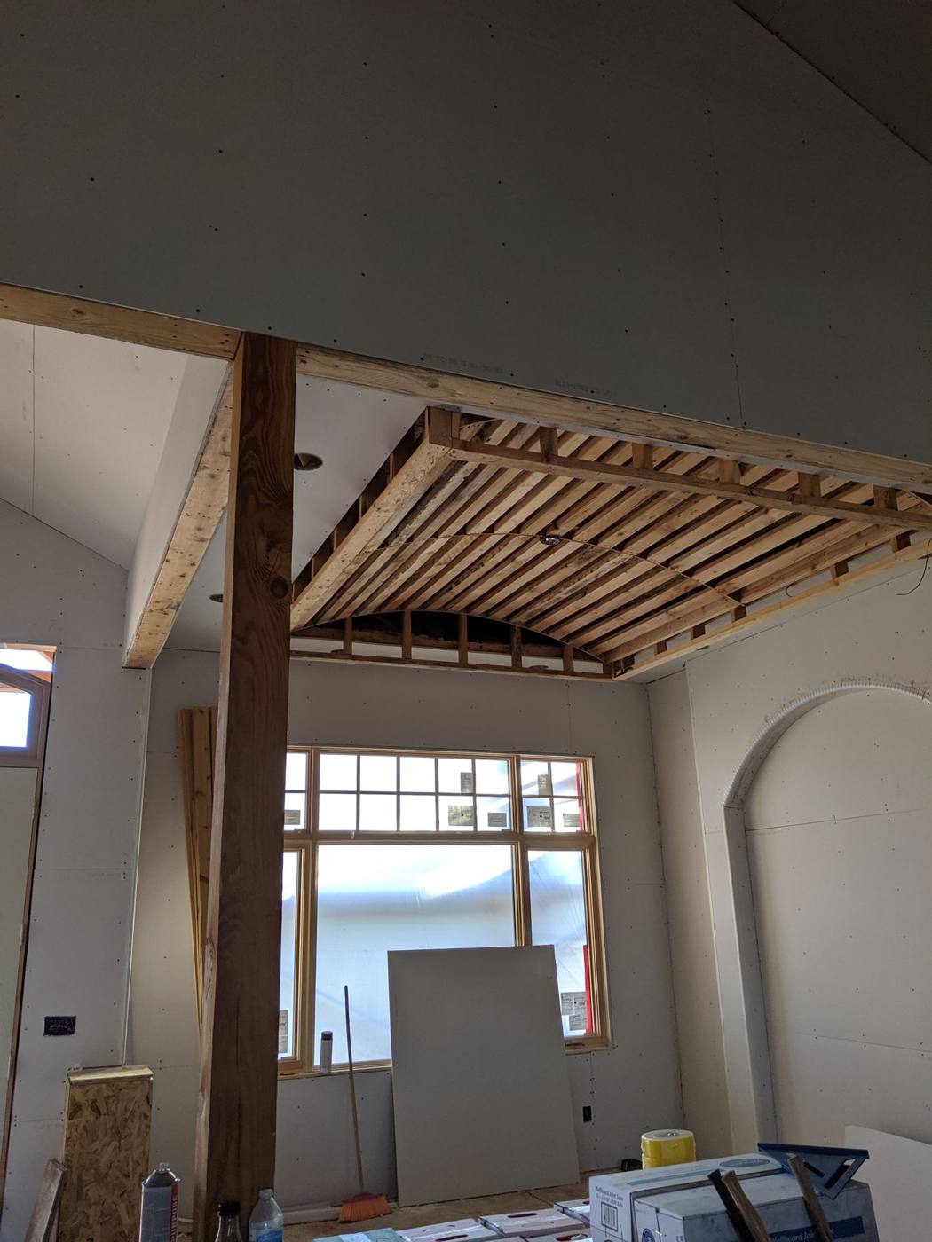 Exposed beam and rafters
